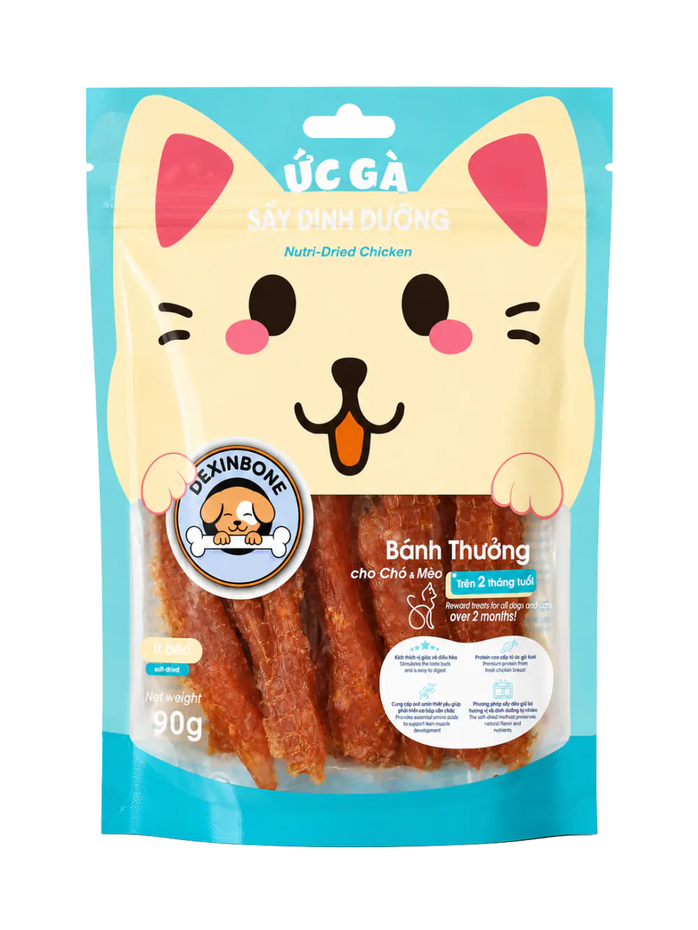Ức gà sấy dinh dưỡng cho mèo