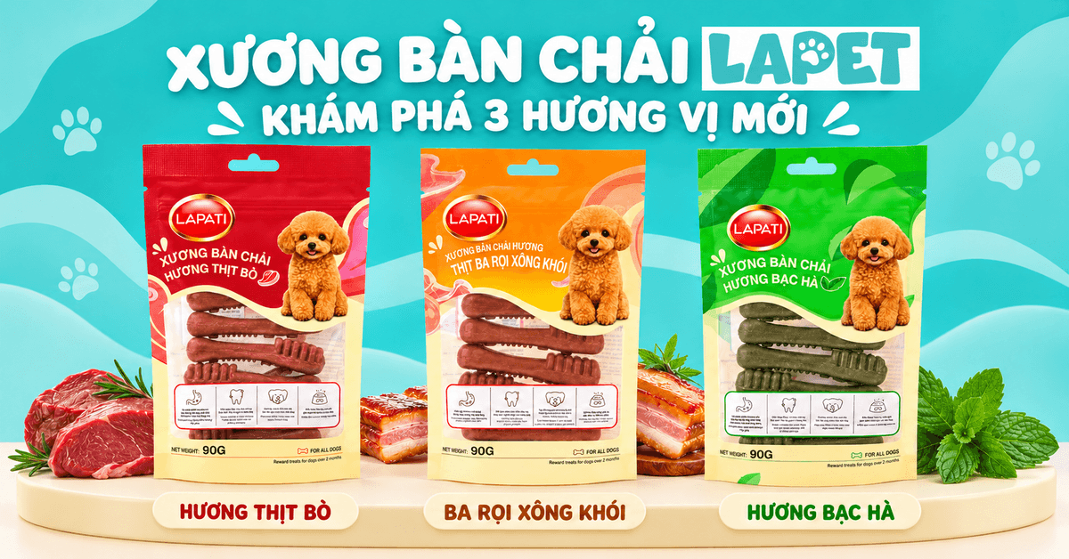 XƯƠNG BÀN CHẢI CHO CHÓ LA PET: KHÁM PHÁ 3 HƯƠNG VỊ MỚI