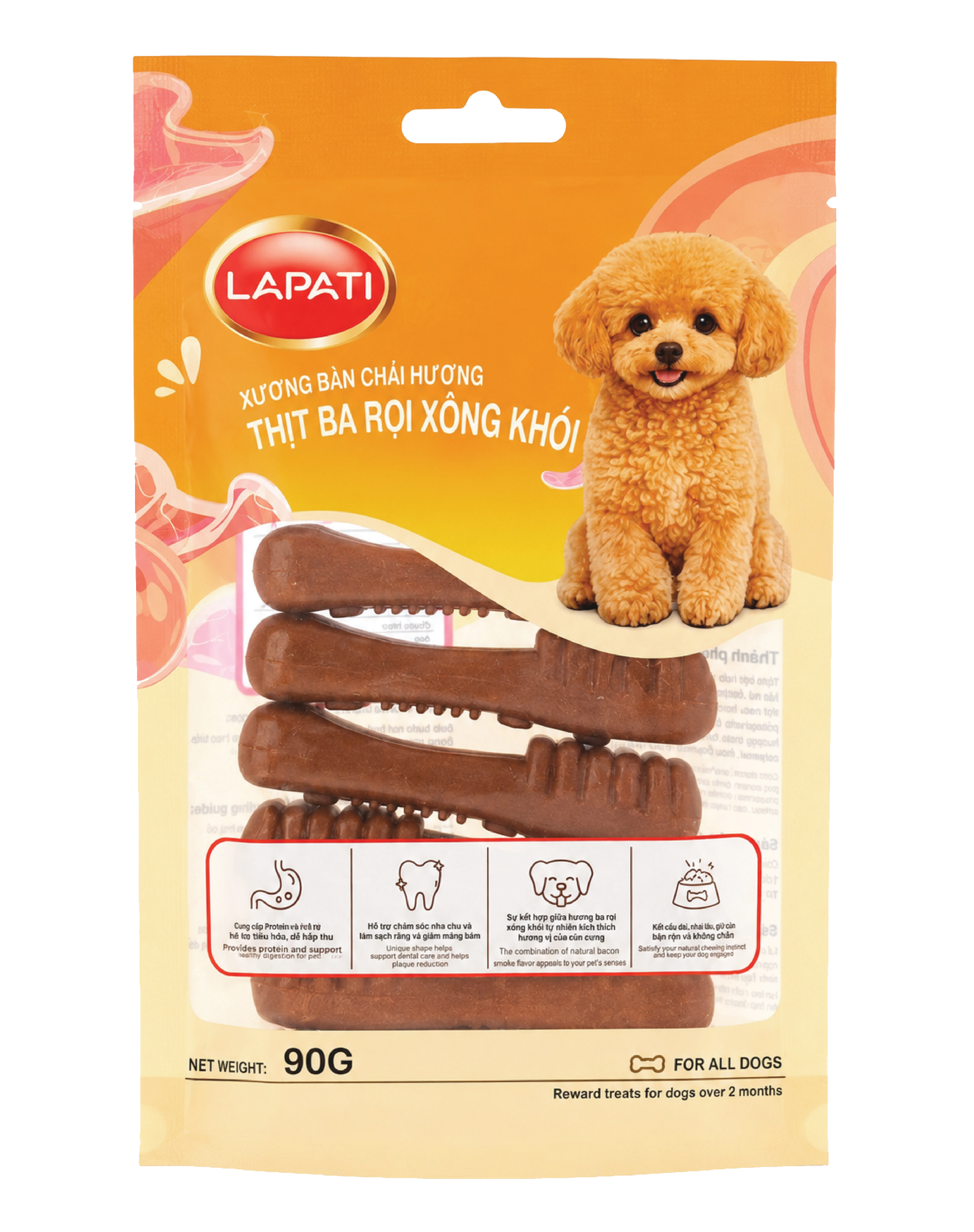 Xương bàn chải hương thịt ba rọi xông khói