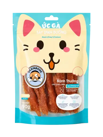 Ức gà sấy dinh dưỡng cho mèo